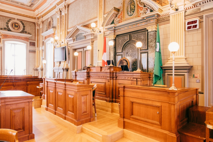 Kantonsratssaal - Sitz der Präsidentin bzw. des Präsidenten